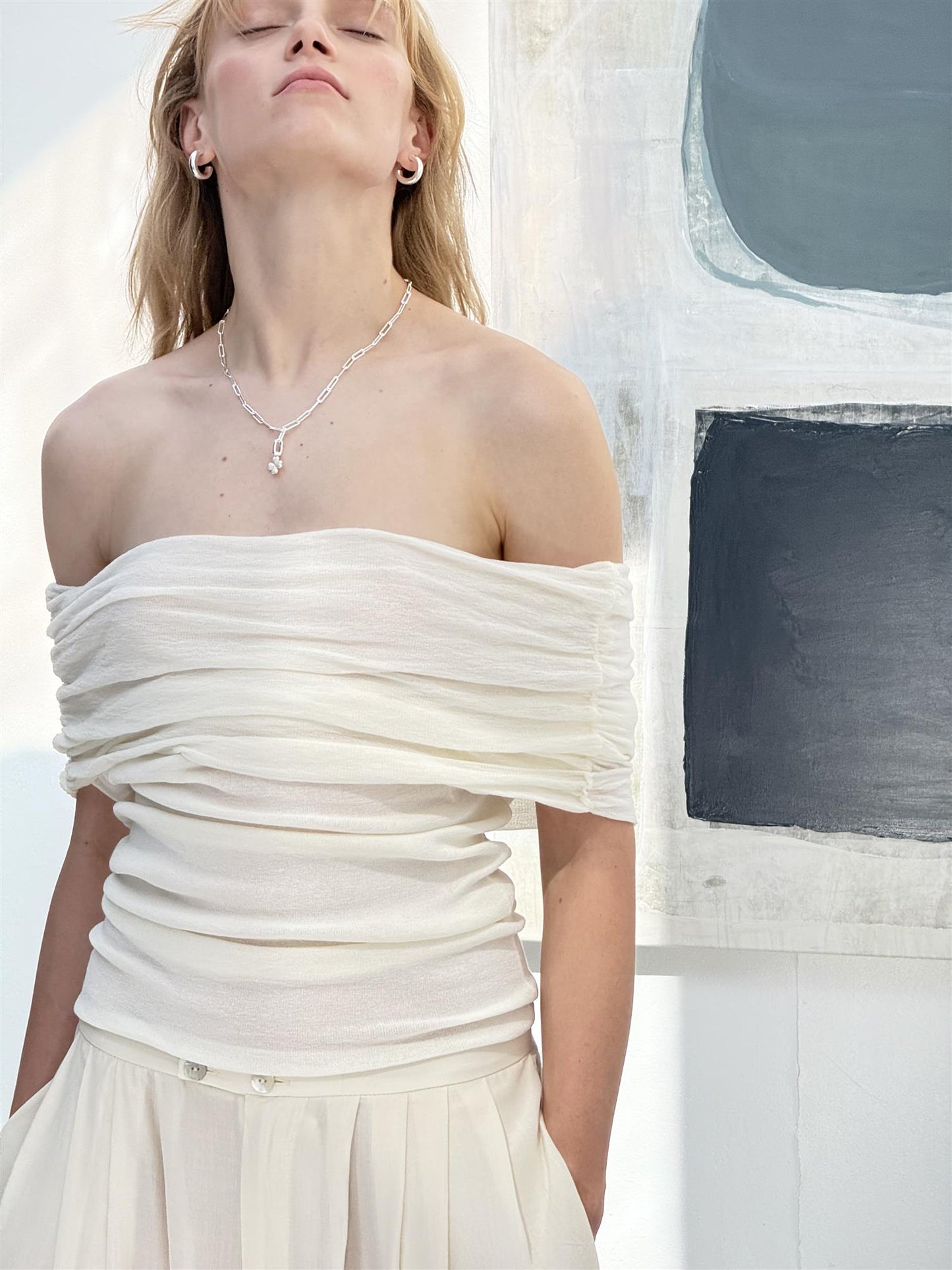 Chunky Hoops Silver Medium