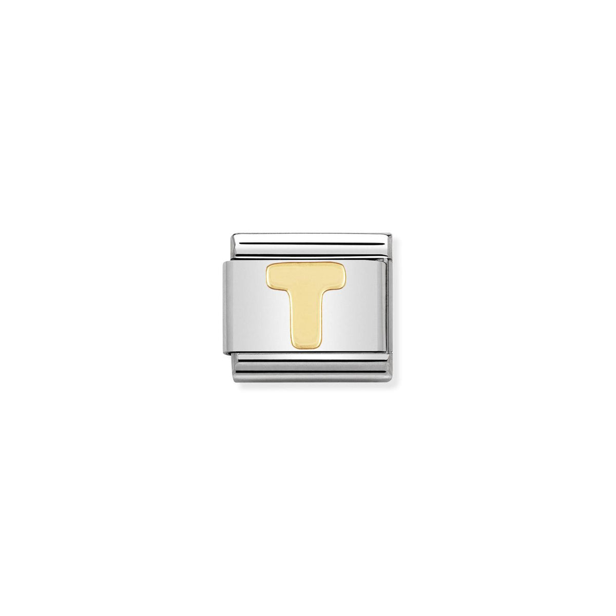 LINK, LETTER T IN YELLOW GOLD