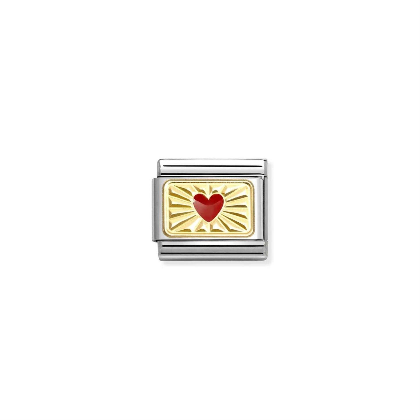 LINK, RED HEART WITH ETCHED DETAIL