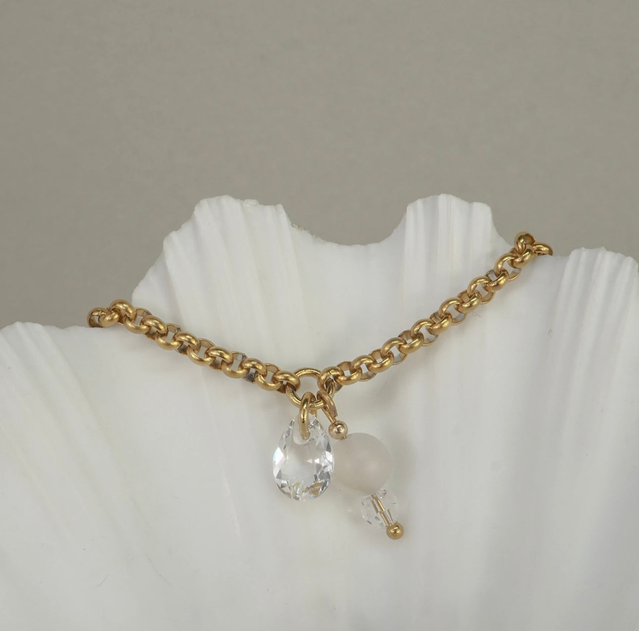 Rolo Charm Crystal Bracelet