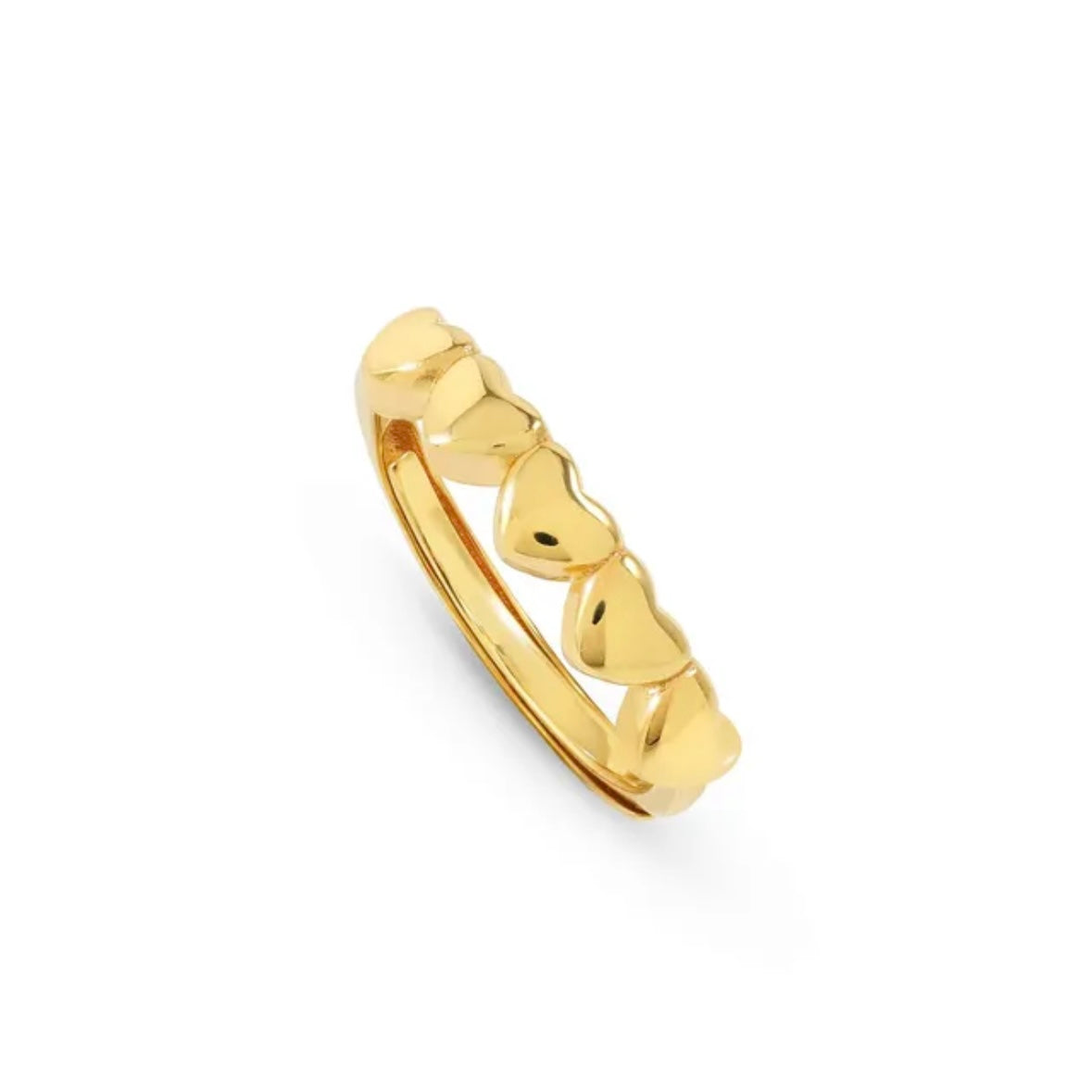 Armonica Adjustable Ring - Gold Hearts
