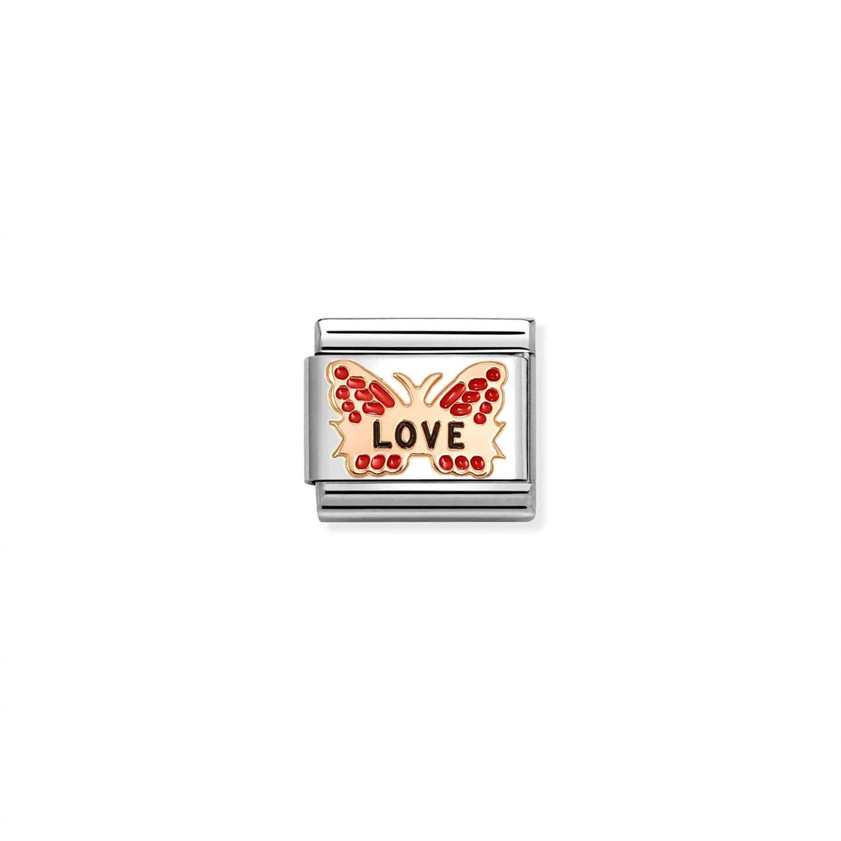 LINK, ROSEGOLD RED LOVE BUTTERFLY