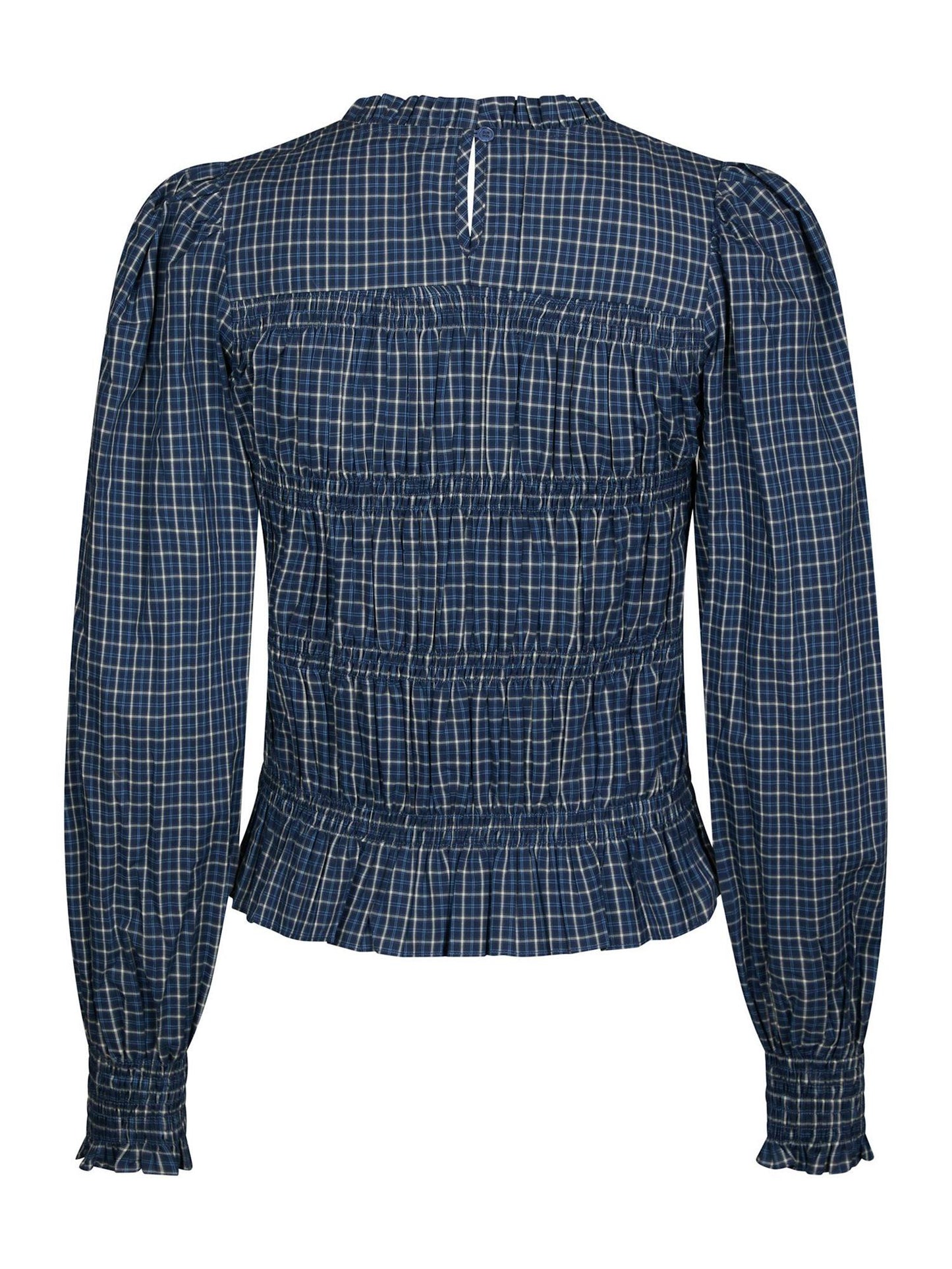 Marcia Check Blouse - Blue