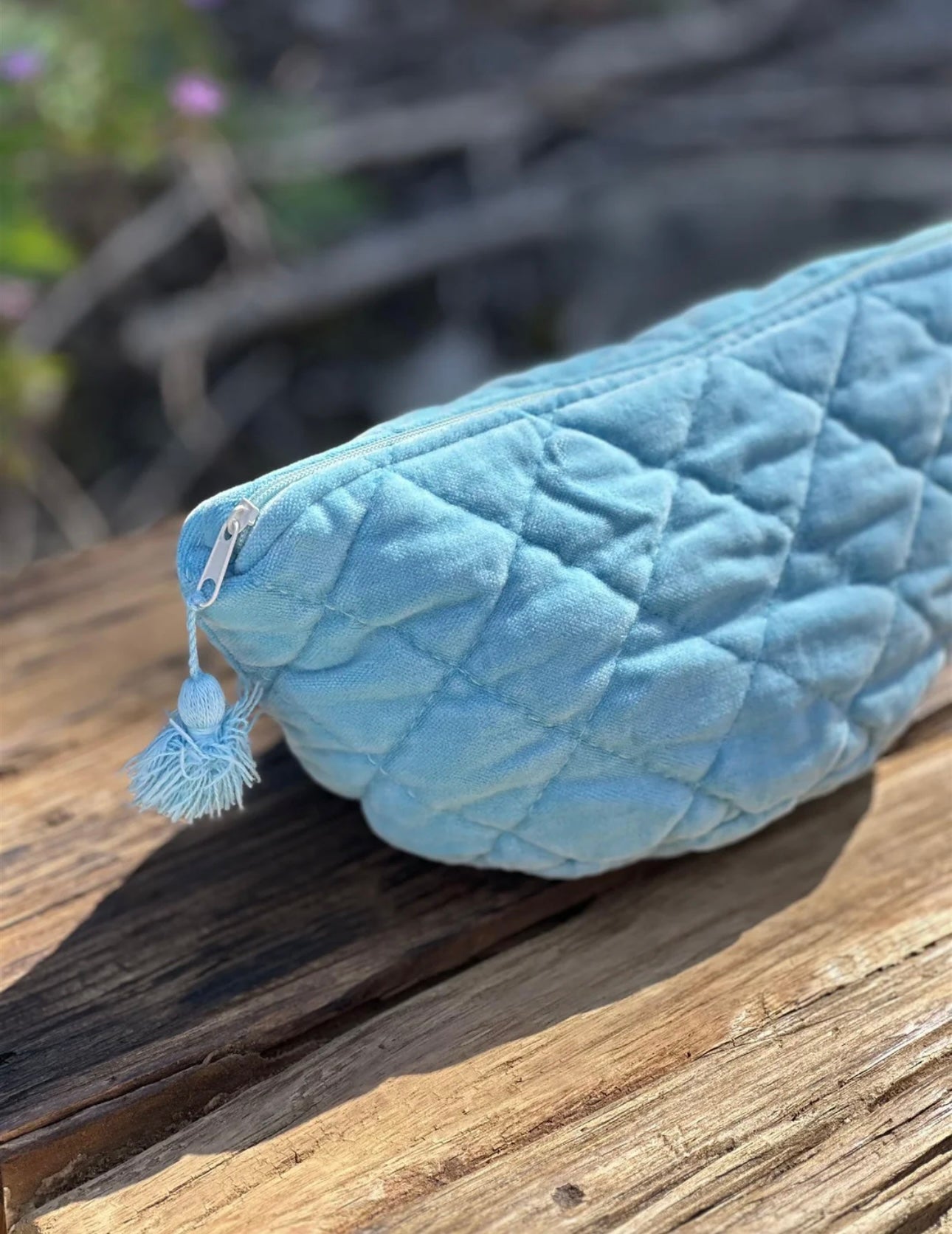 Sminkemappe Velur - Turquoise