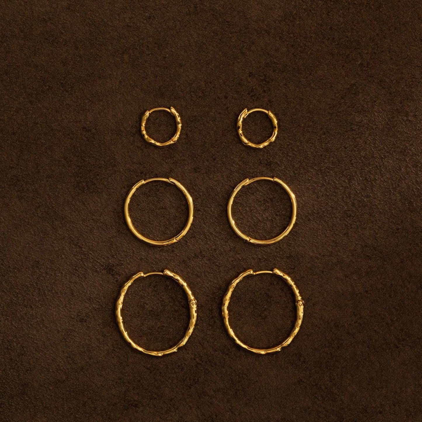 Mixed textured hoop earring pack