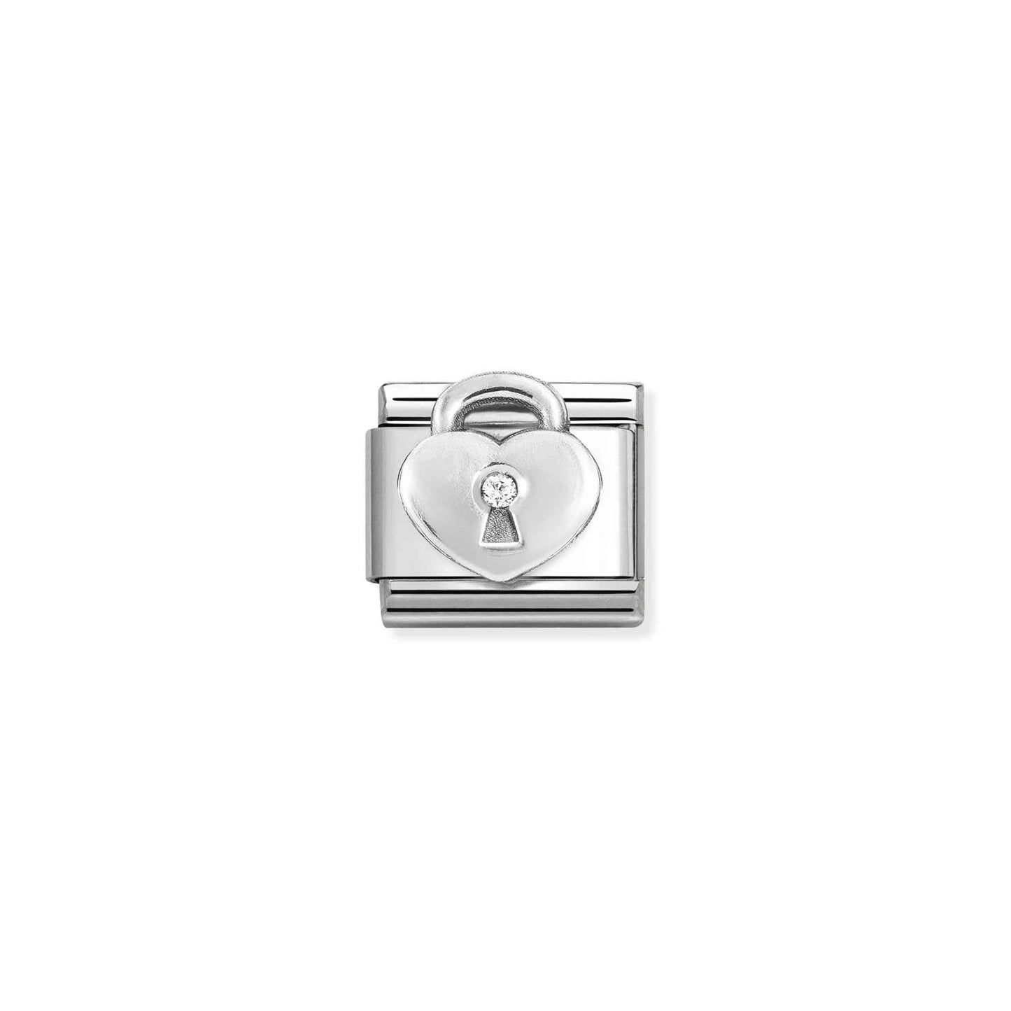 LINK, SILVER HEART PADLOCK