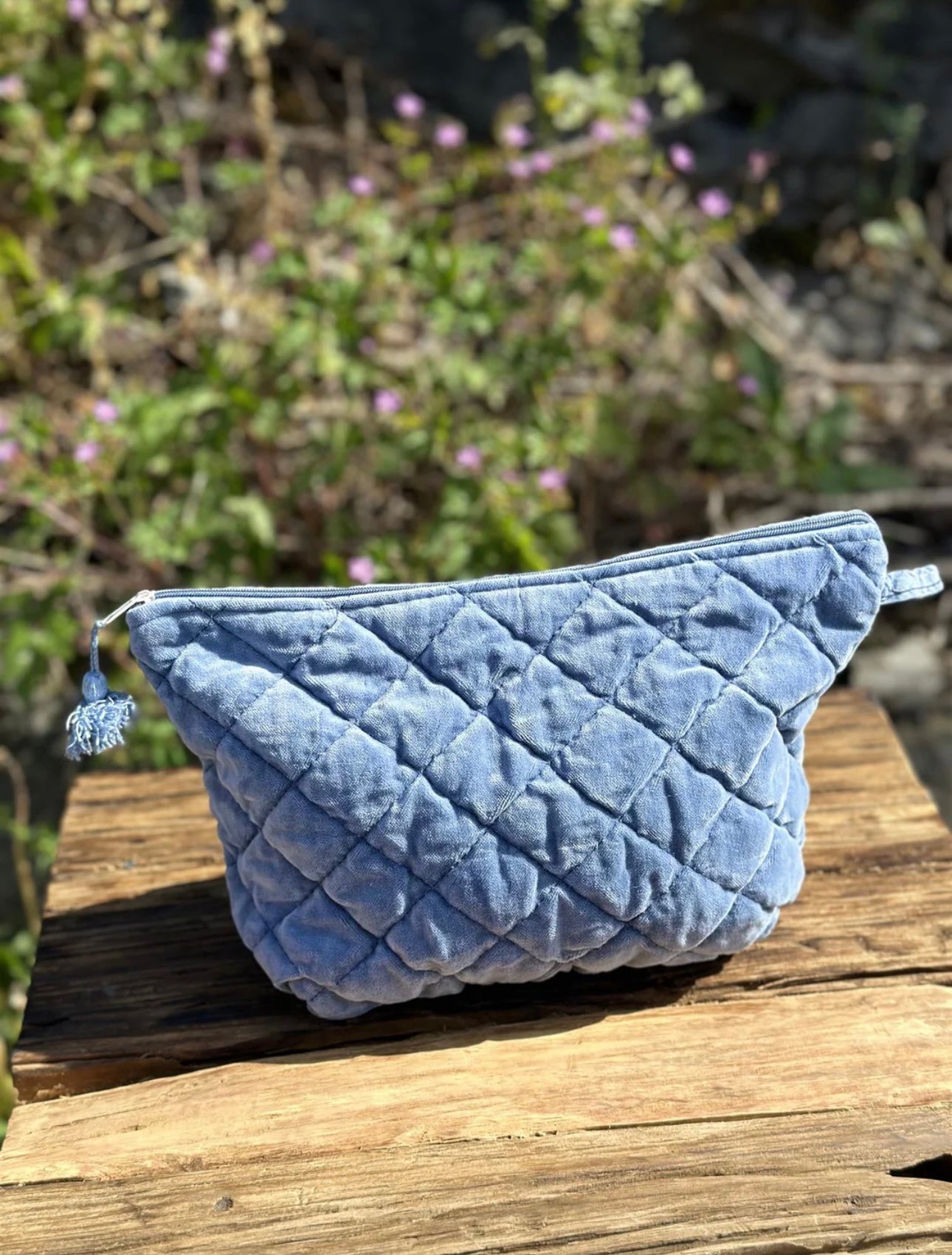 Toalettmappe Velur - Moonlight Blue