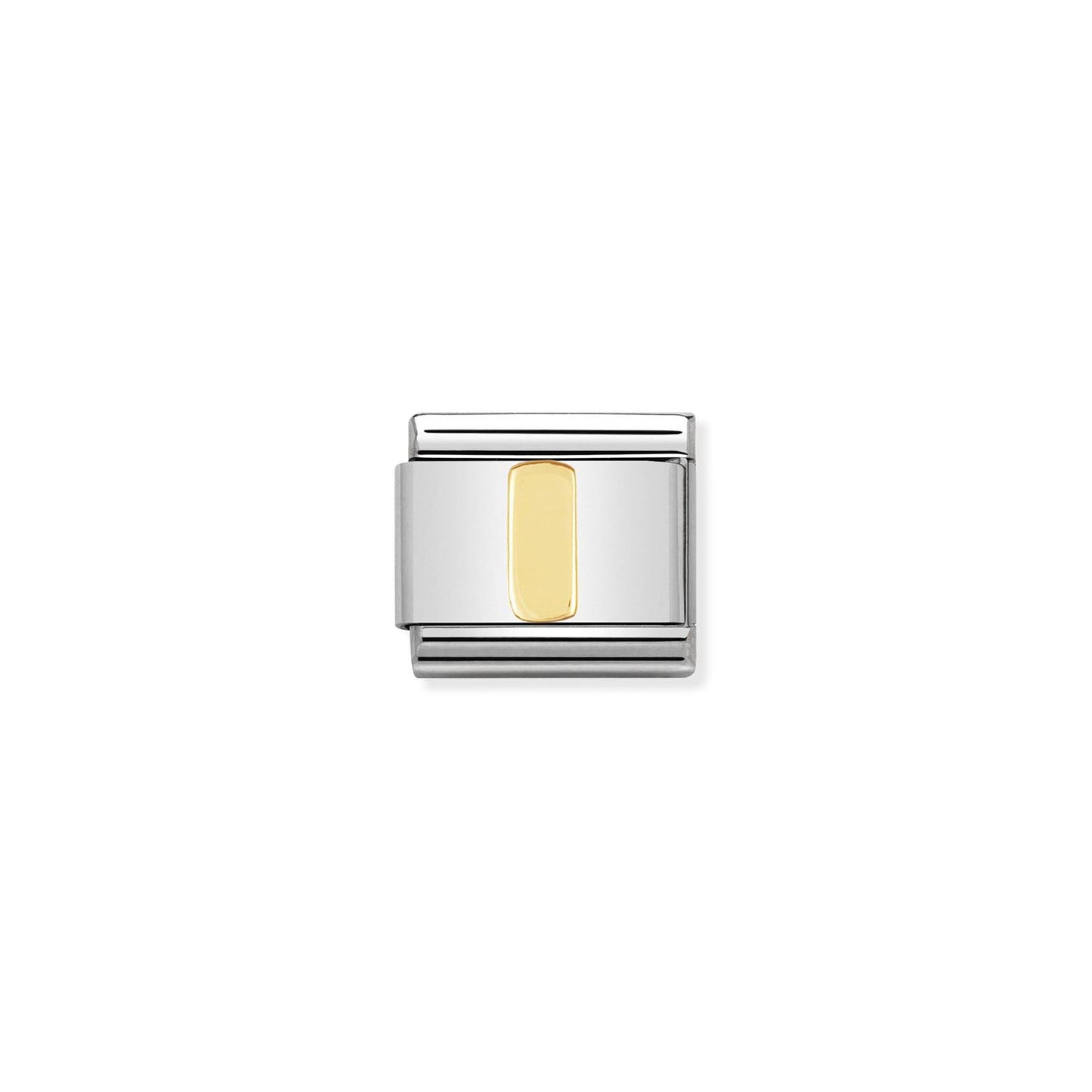 LINK, LETTER I IN YELLOW GOLD