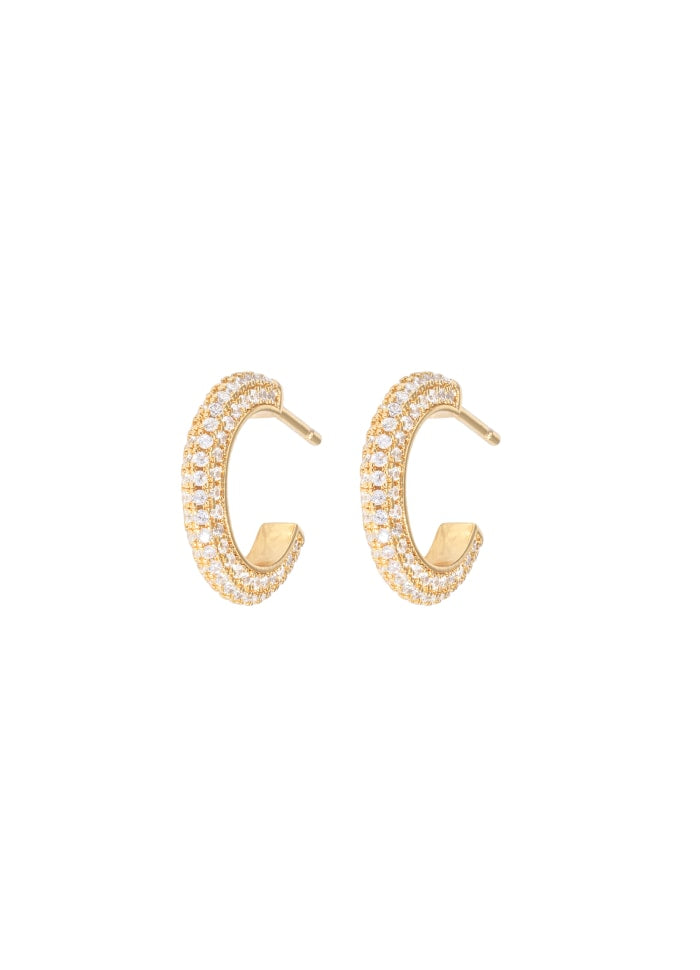 Small Chunky Hoops White