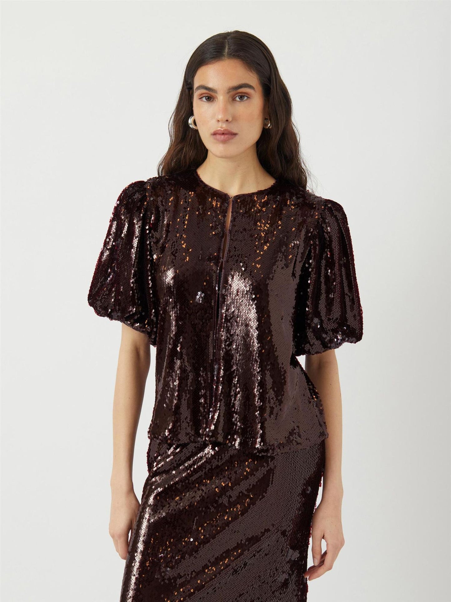 YASROYALINA 2/4 SEQUIN TOP - PORT ROYALE