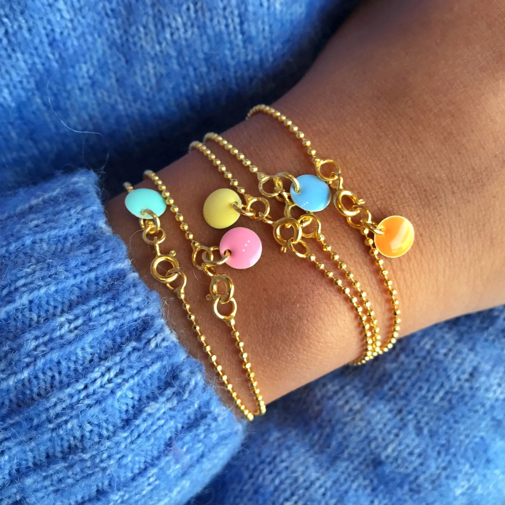 Ball Chain Icy Blue Bracelet