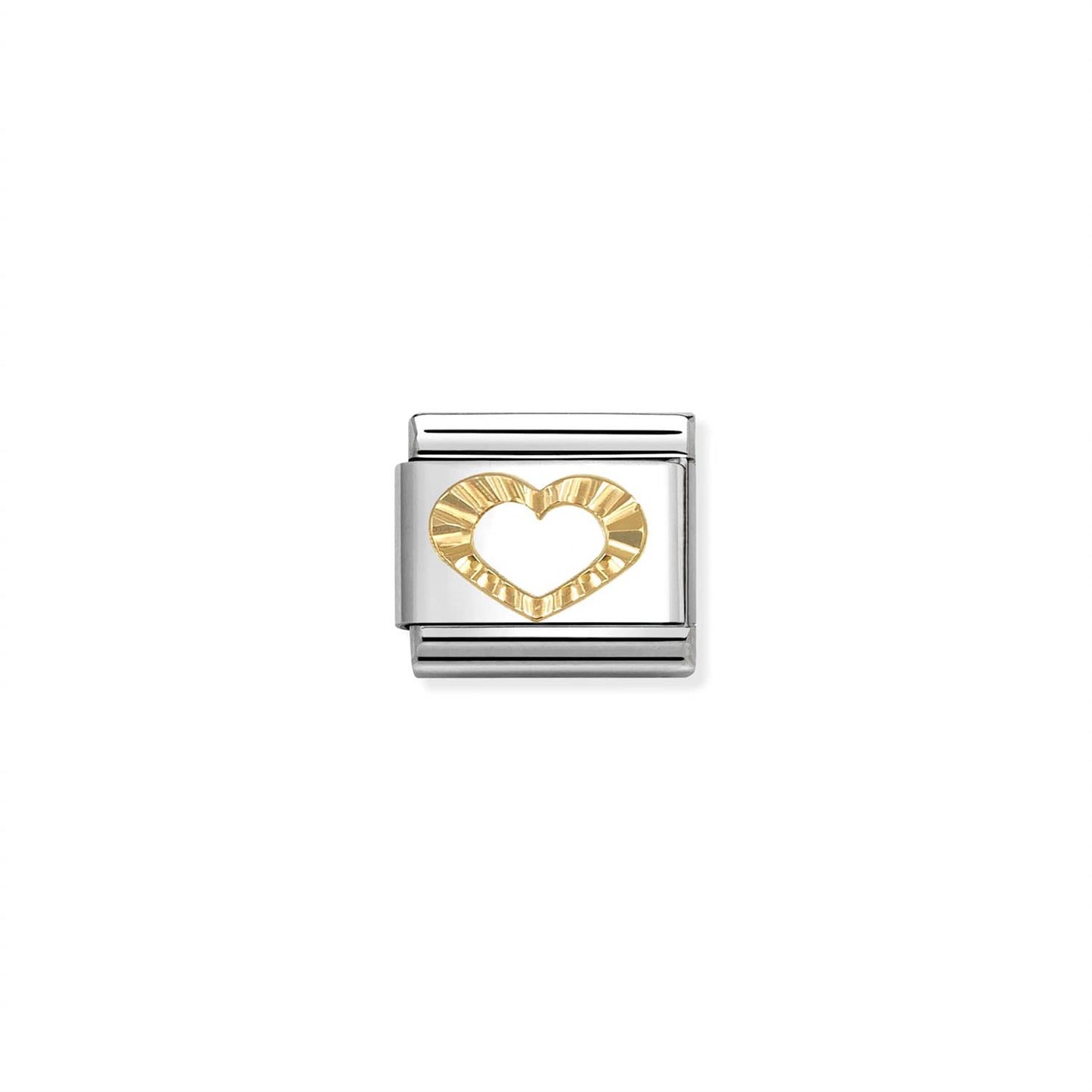 LINK, GOLD HEART ETCHED PROFILE