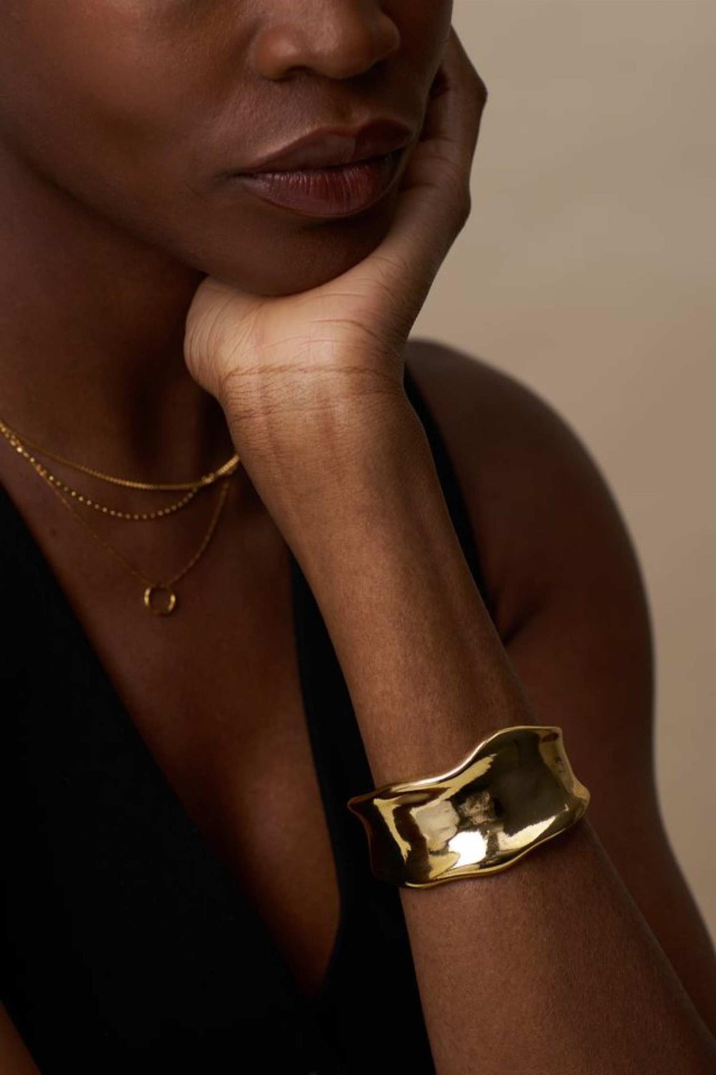 Statement Organic Molten Metal Cuff Bracelet