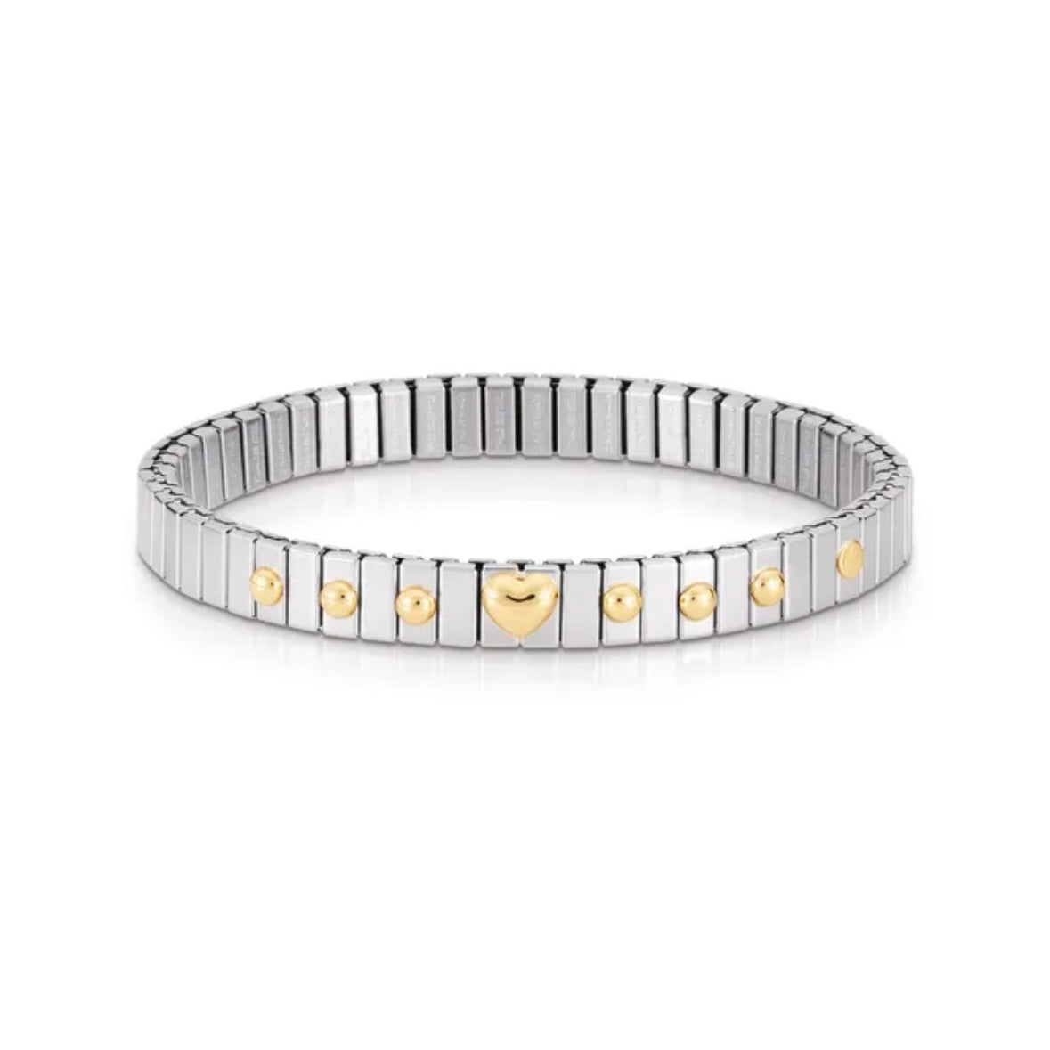 STRETCH BRACELET WITH GOLD HEART