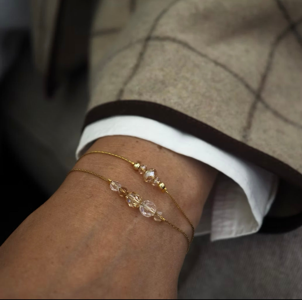 Dainty Lumierè Bracelet - Champagne Champagne