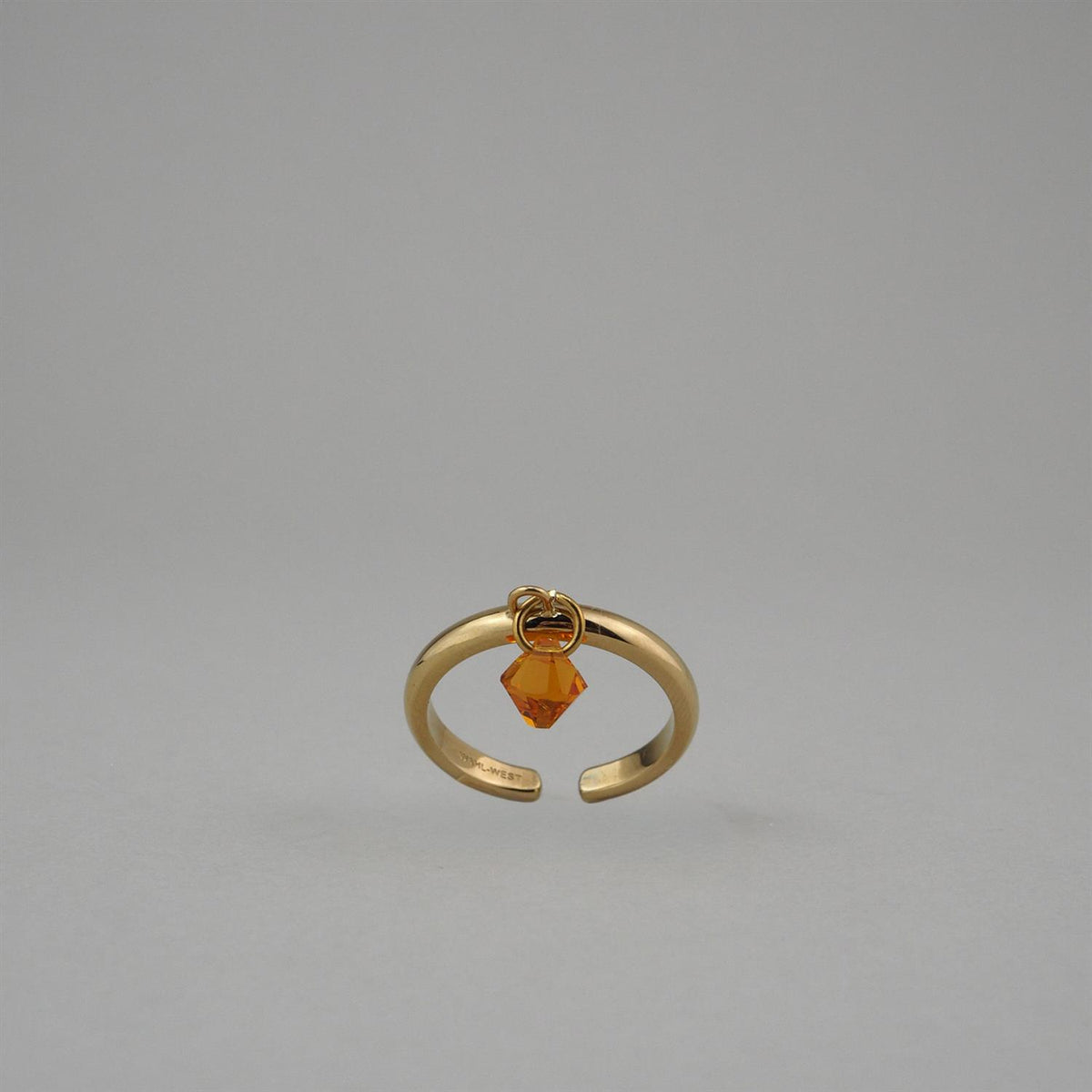 Dainty Band Orange Ring