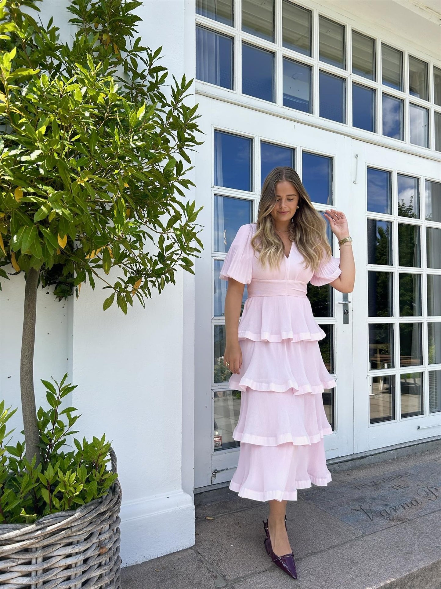 YASPLIRA SS LONG DRESS - BALLERINA