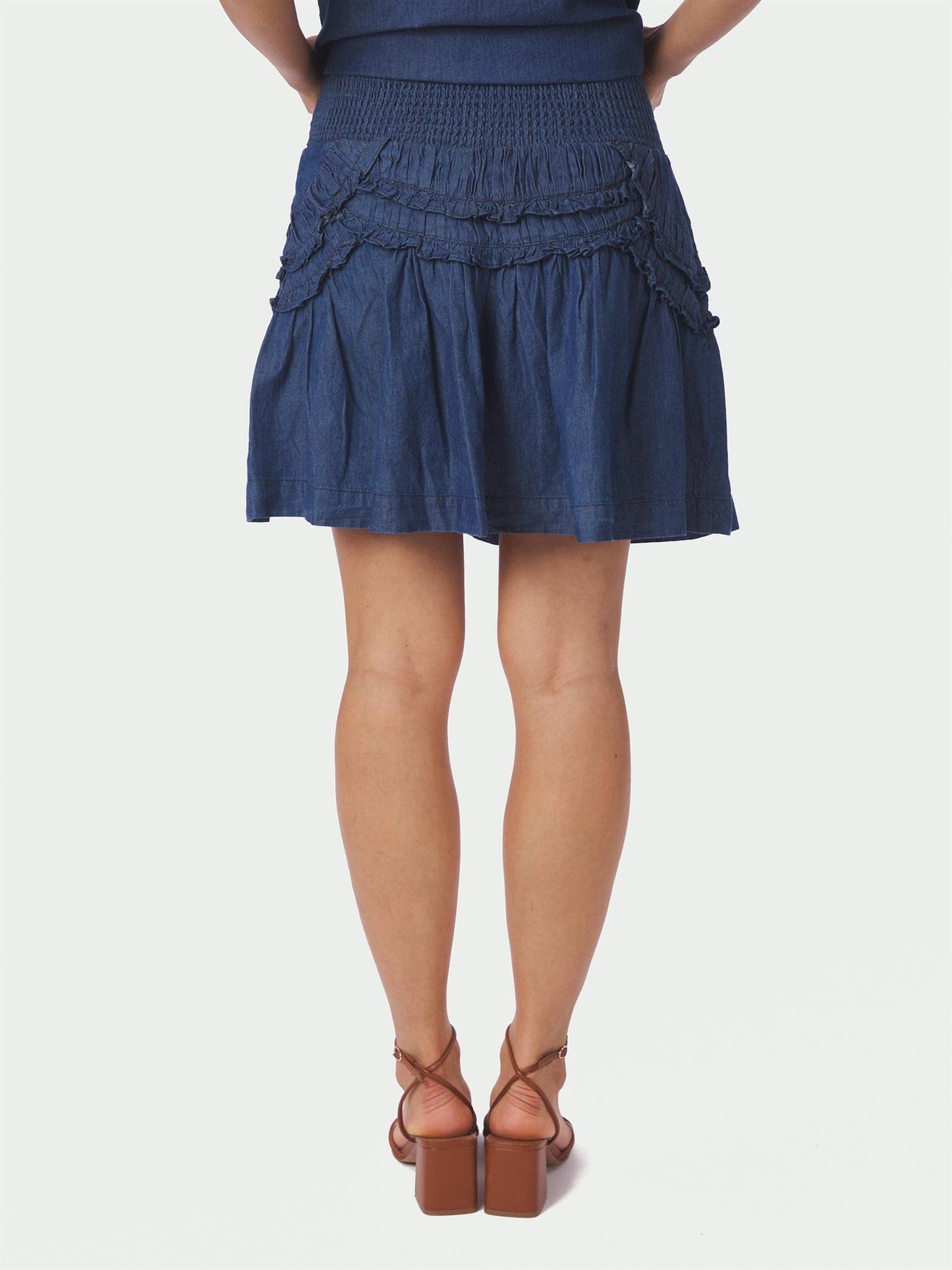 Maliah Denim Skirt - Blue