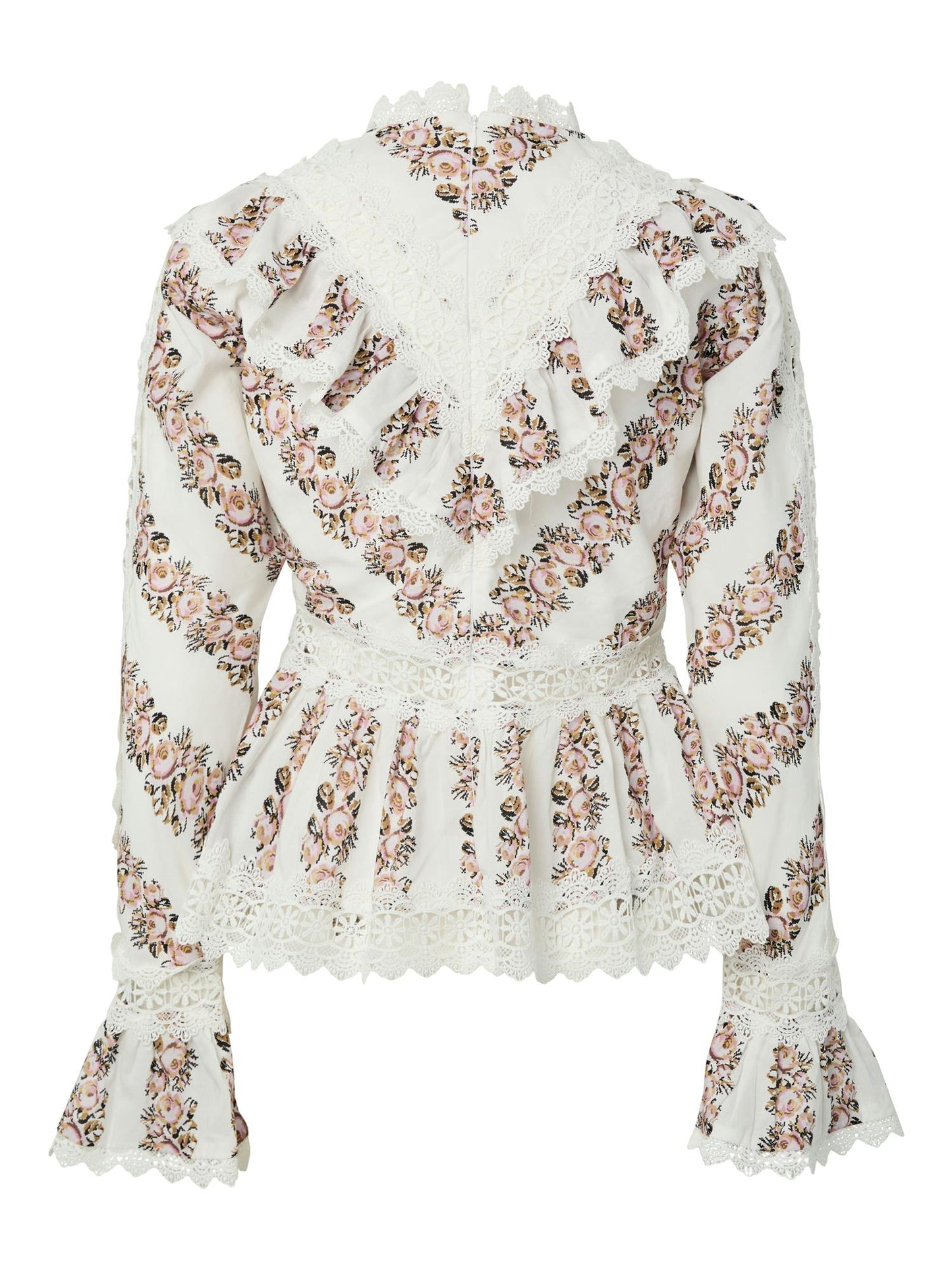 YASPETREA LS BLOUSE - STAR WHITE/INSERT PRINT