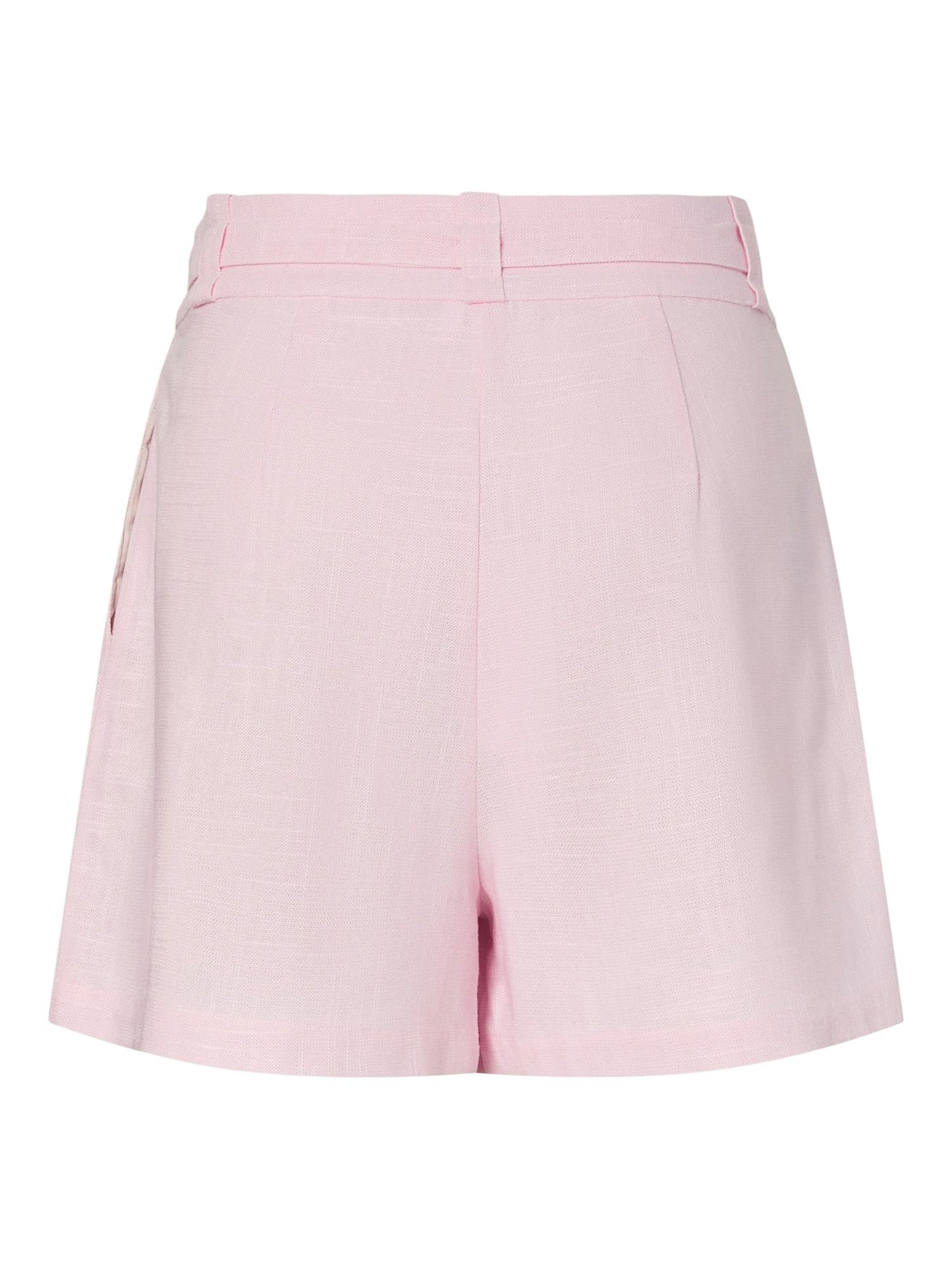 YASAGANIA HW LINEN BLEND SHORTS - PINK LADY