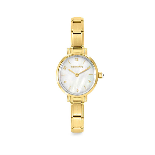 Round Watch - Gold / Mother of Pearl