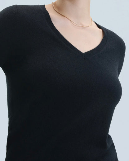 V-Neck Sweater Basic - Noir