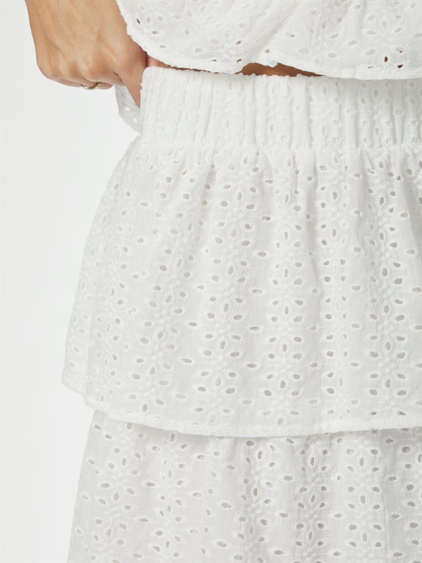 Morris Emb Skirt - Off-White