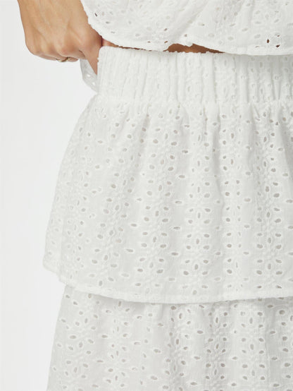 Morris Emb Skirt - Off-White