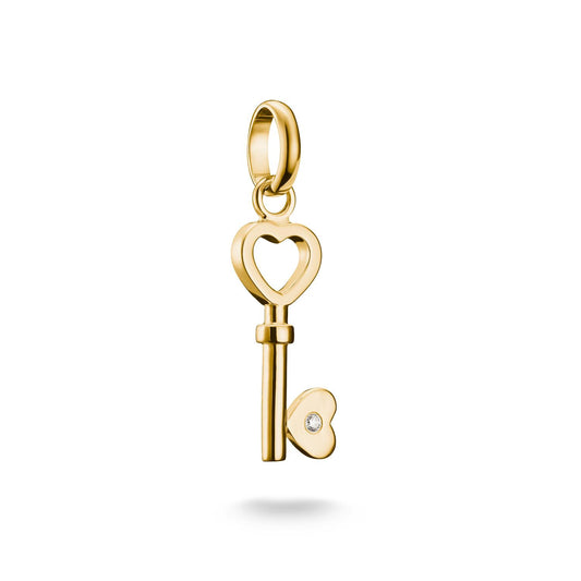 Charm Pendant Love Key Connect Gold-plated