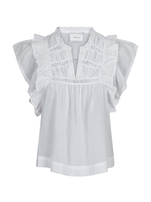 Jayla S Voile Top - White
