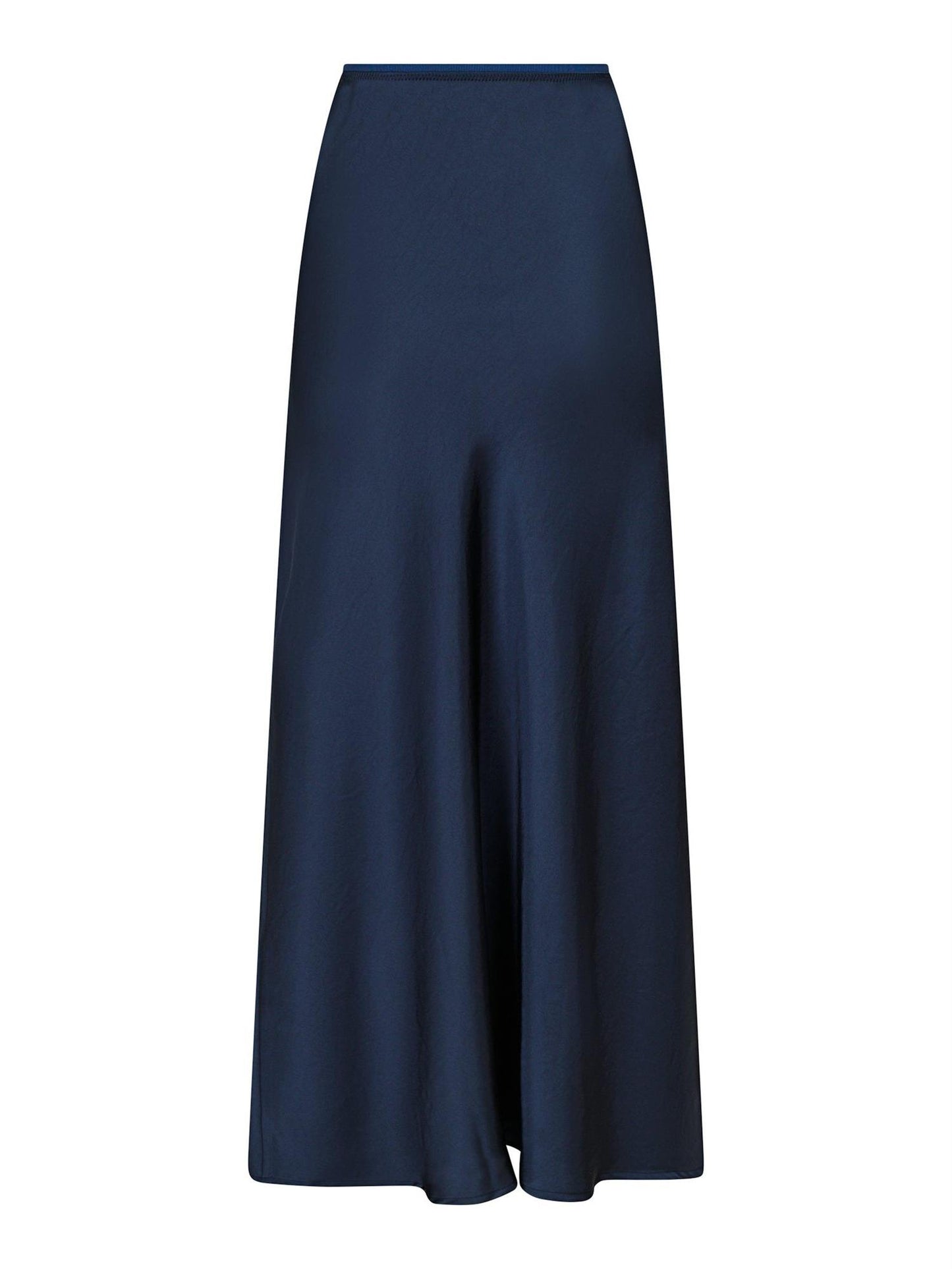 Vicky Heavy Sateen Skirt - Midnight blue