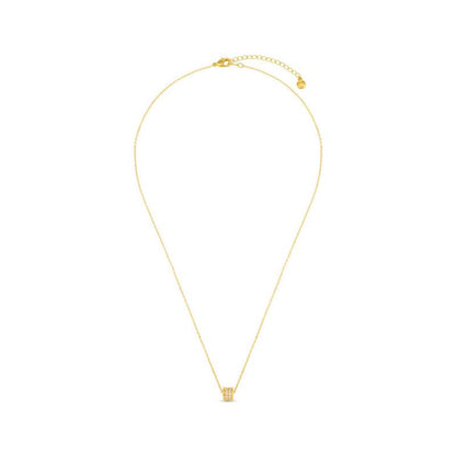 Pave Rondel Threadthru Necklace