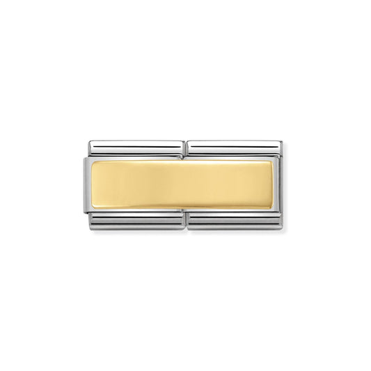 DOUBLE LINK, GOLD PLATE FOR ENGRAVING