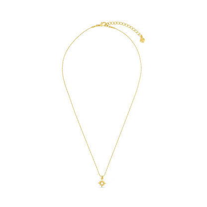 Crystal Starburst Charm Necklace