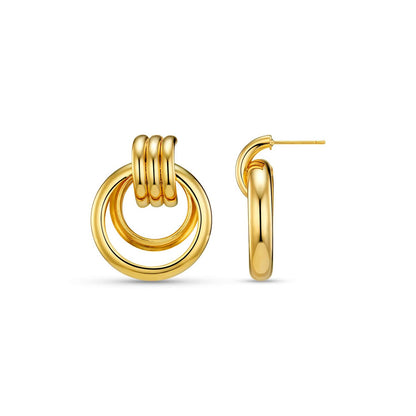 Statement Open Interlocking Hoop Earring