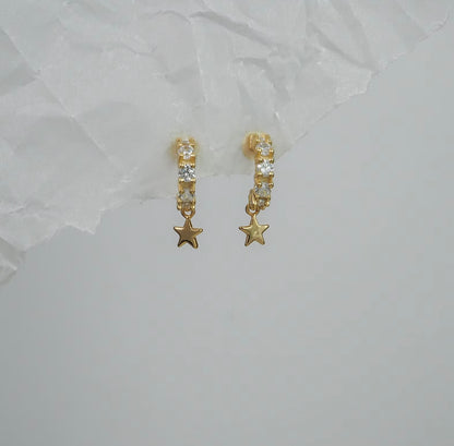 Tiny Star Hoops