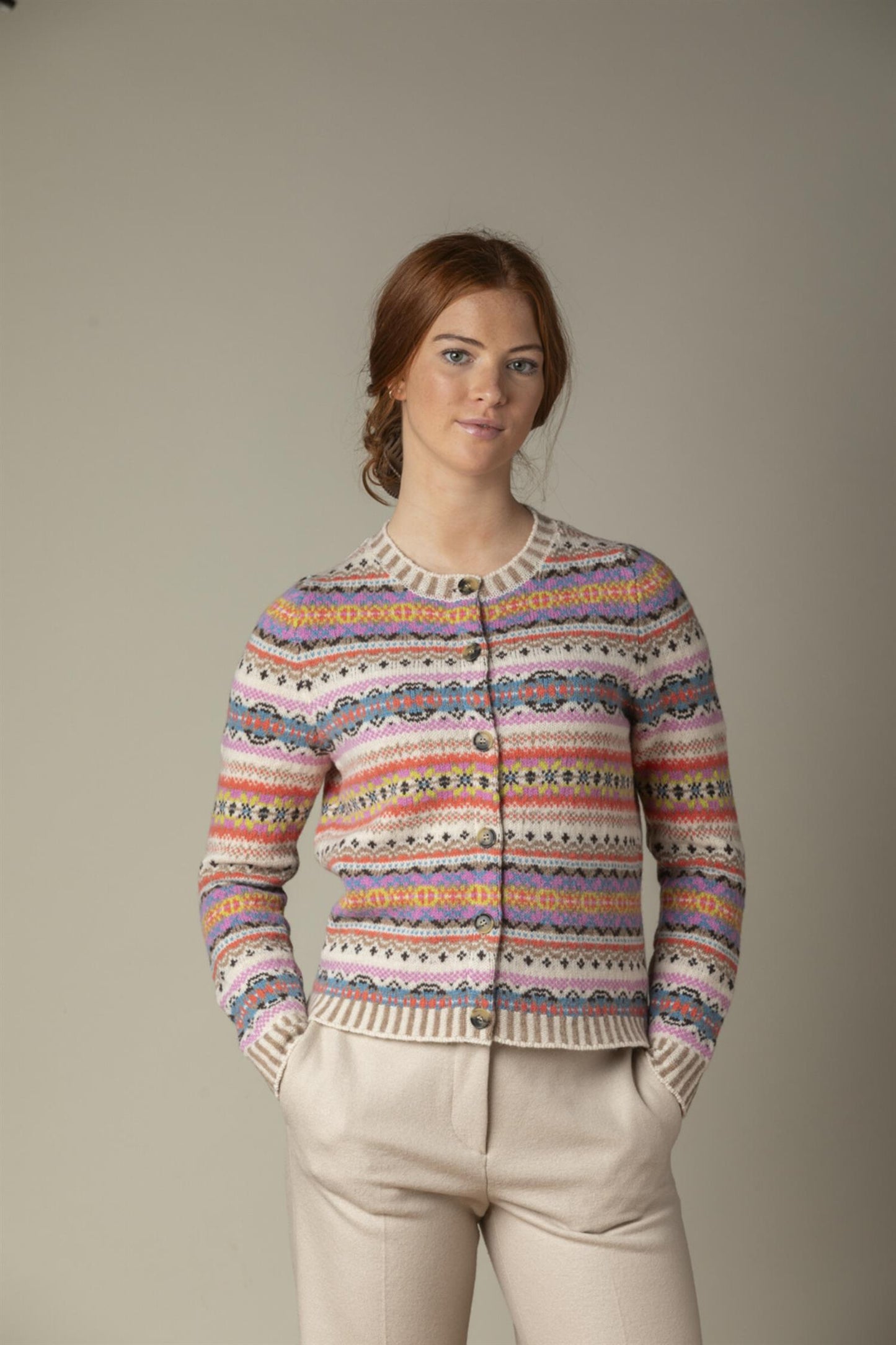 Kinross Cardigan - Coral