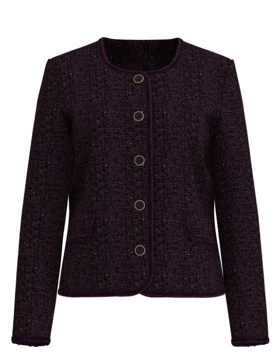 YASSELINA BLAZER JACKET - PLUM PERFECT