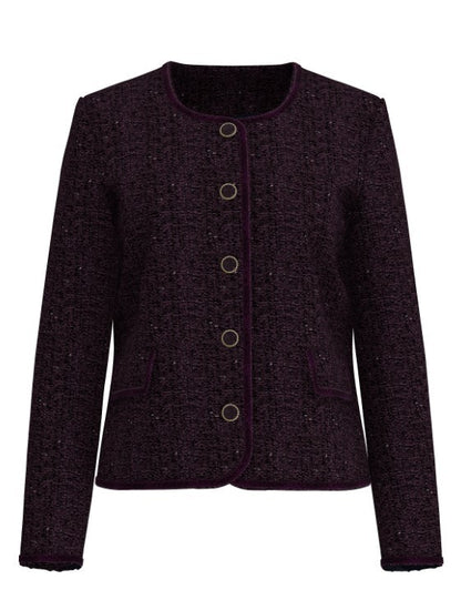 YASSELINA BLAZER JACKET - PLUM PERFECT