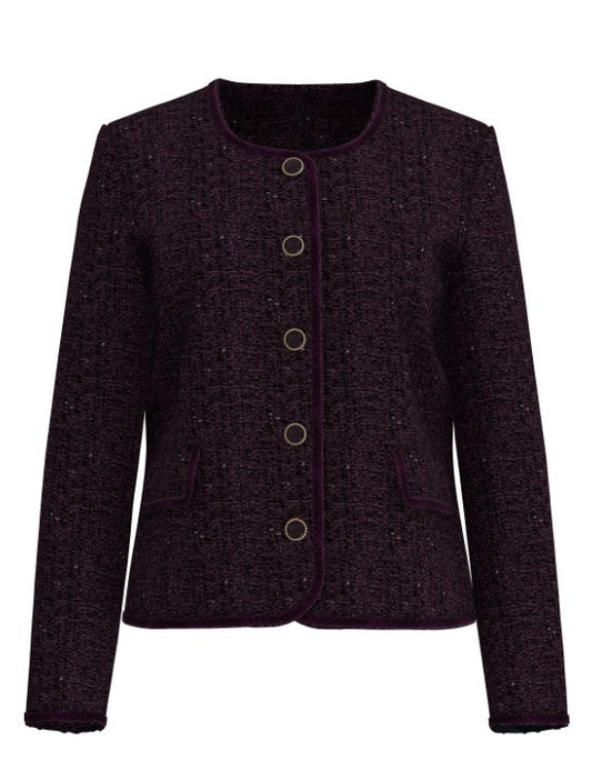 YASSELINA BLAZER JACKET - PLUM PERFECT