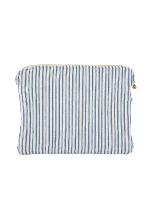 Mac Cover mw - Ticking Stripe Blue