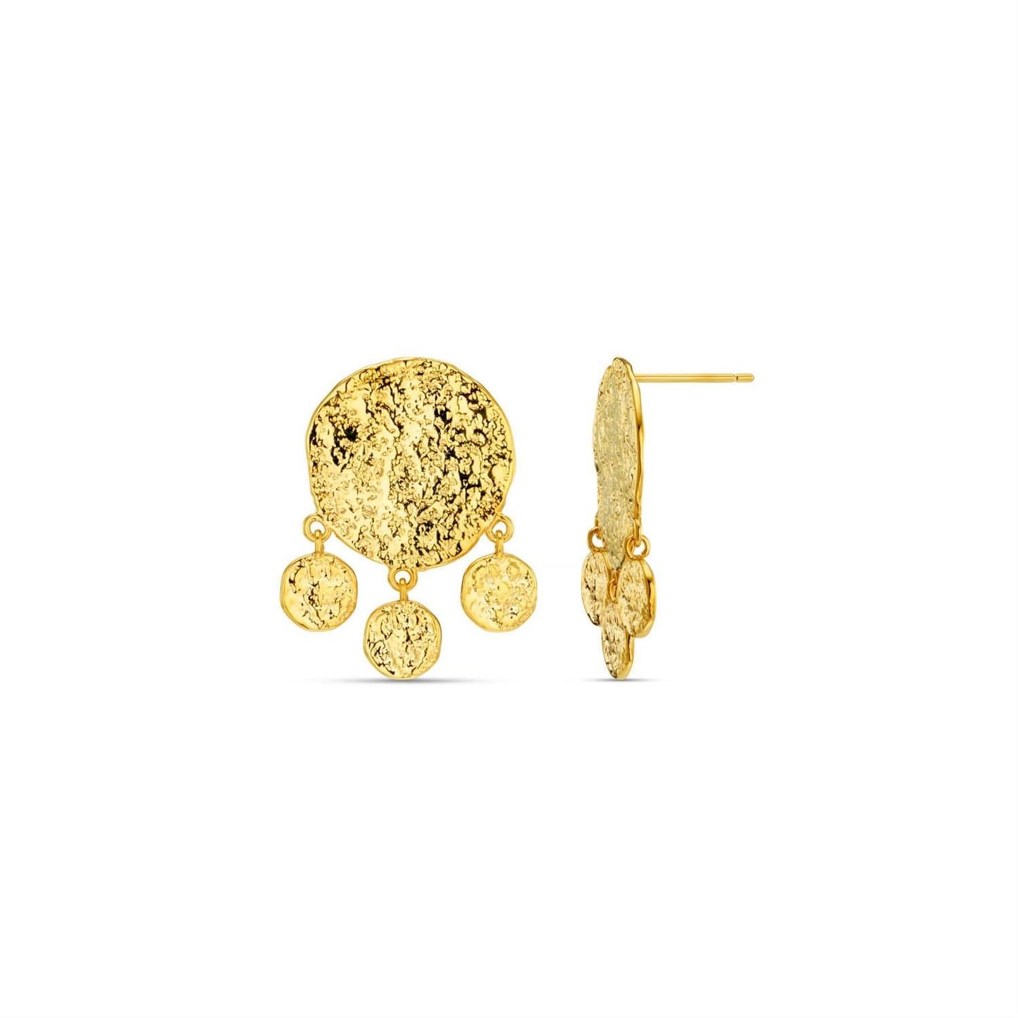 Molten coin shaker earrings