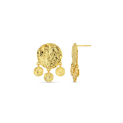 Molten coin shaker earrings