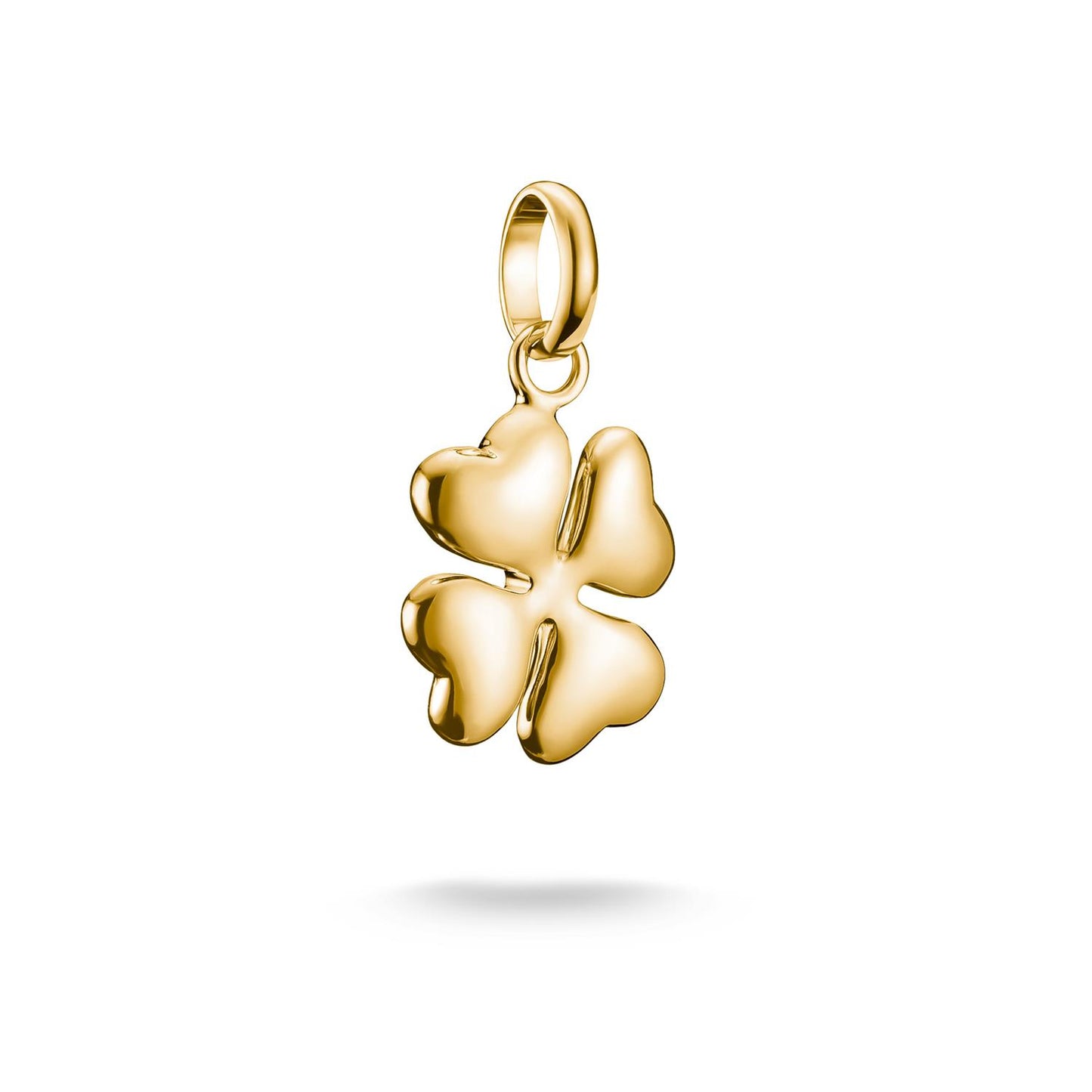 Charm Pendant Lucky Clover in 3D Connect Gold Plated