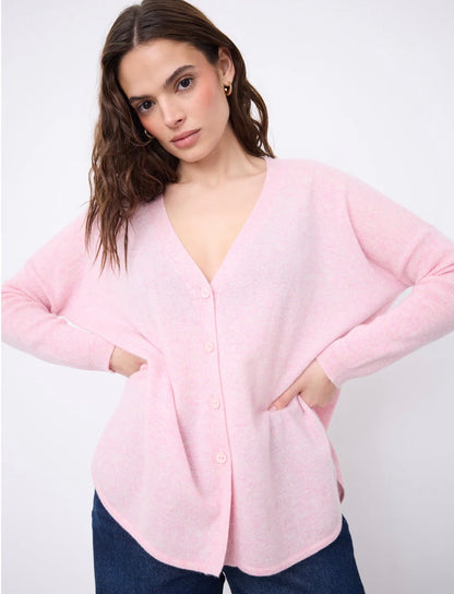 Alicia Cashmere Cardigan - Pivoine