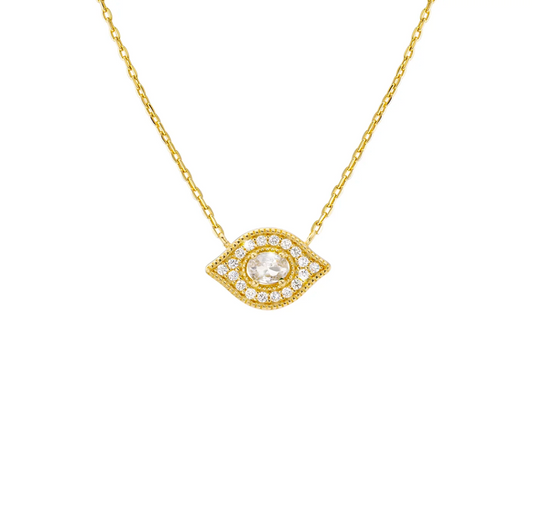 White Majestic Eye Necklace