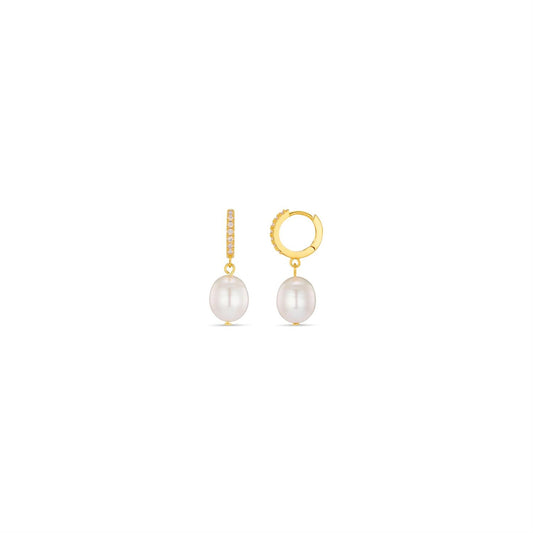 Pearl Drop & Rose Water Opal Hoops
