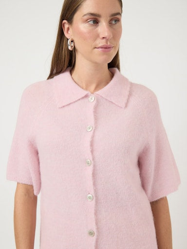 YASDURA 2/4 KNIT CARDIGAN - PINK