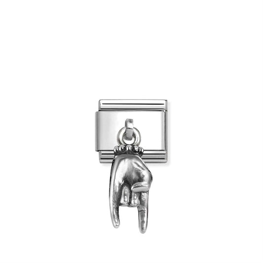 LINK, SILVER HORN HAND PENDANT