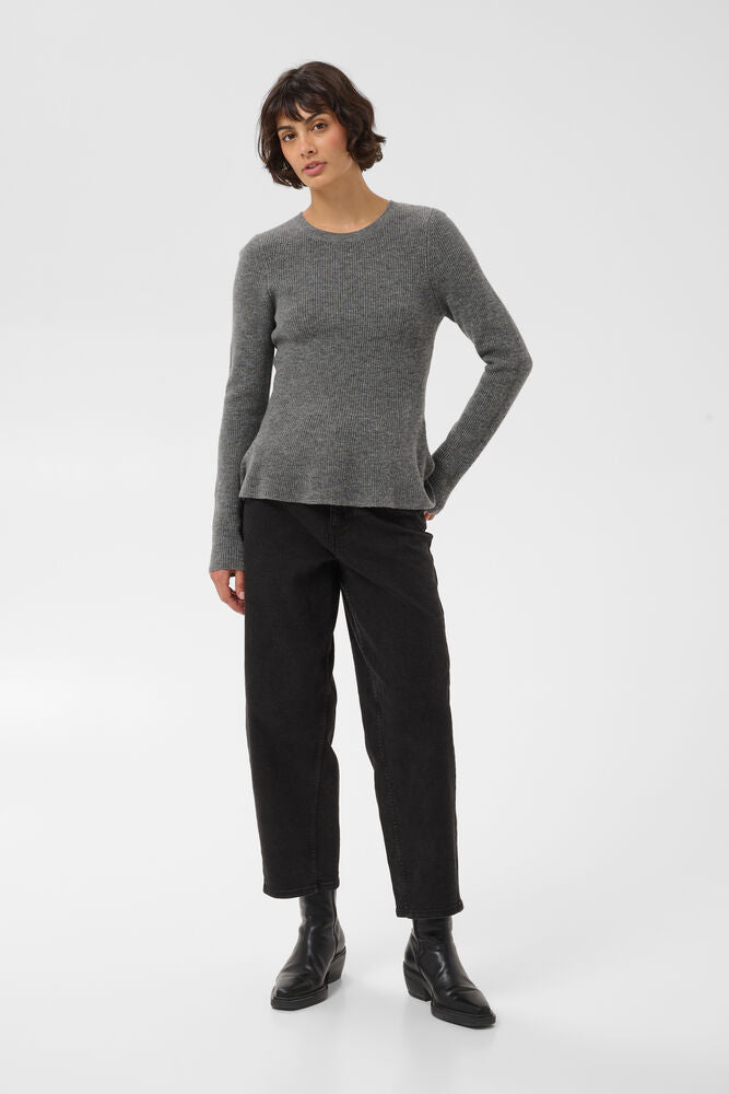 Carina PW Pullover - Medium Grey Melange